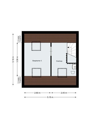 Floorplan - Visarend 49, 4617 KB Bergen op Zoom